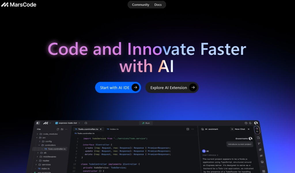 MarsCode - 字节跳动旗下的免费AI编程助手 - AI Open：探索人工智能的无限可能-AI Open：探索人工智能的无限可能